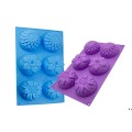 Silicone Soap Mold 3 flower shapes